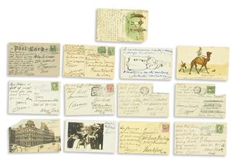 CARUSO, ENRICO. Group of 13 postcards, each with an Autograph Note Signed, Caruso, Enrico, or E Caruso, to various recipients,